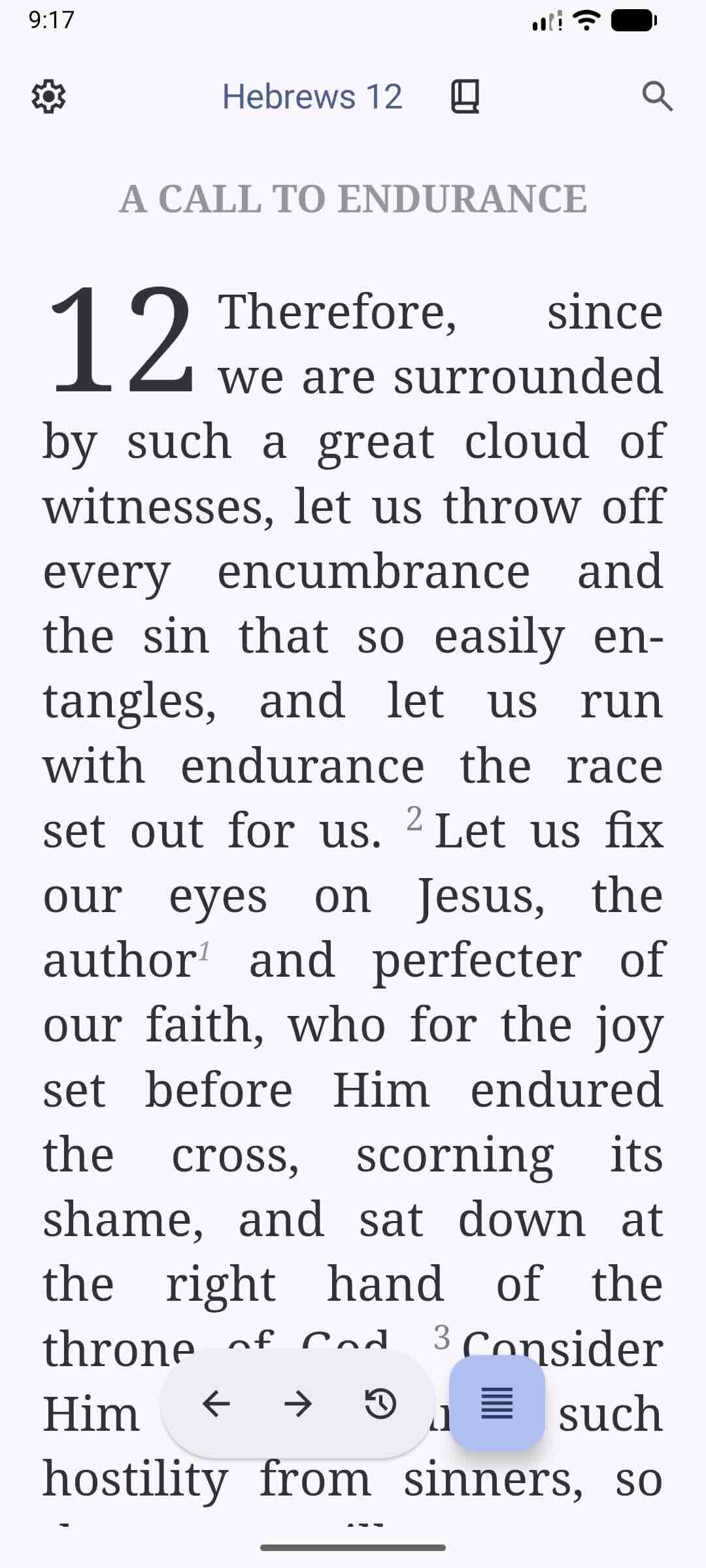 Berean Bible App Android Reading Interface